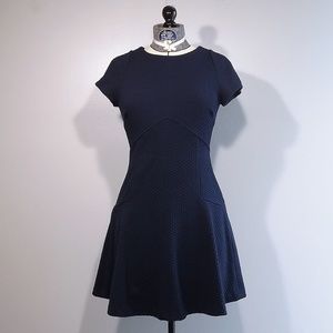 Banana Republic navy cap sleeve A-line dress